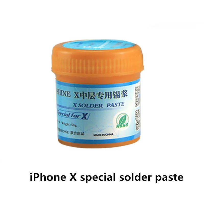 

50G Low temperature Soldering tin Lead free Solder paste SP-X Middle solder paste 158degree for Iphone x Middle Layer