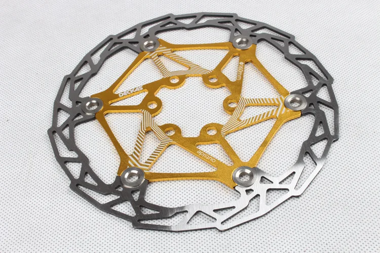

1pc Bike Brake Rotors 160mm Steel Mountain Road Bicycle Disc Brake Rotor Perfect Flatness 6 Colors Floating Disc Brake