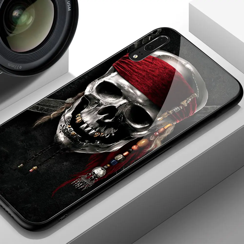 Cover for Huawei P20 Pirates of the Caribbean Tempered Glass Case Mate 9 10 Pro P10 Honor V9 V10 Play Nova 3e | Мобильные телефоны