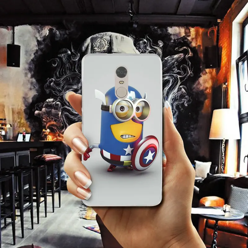 Cute Funny Yellow Minions For Xiaomi Mi Redmi Note 2 3 3S 4 4X 4A 5 5S 6 8 A1 Pro Plus Shell Soft TPU Silicone Mobile Phone Case |
