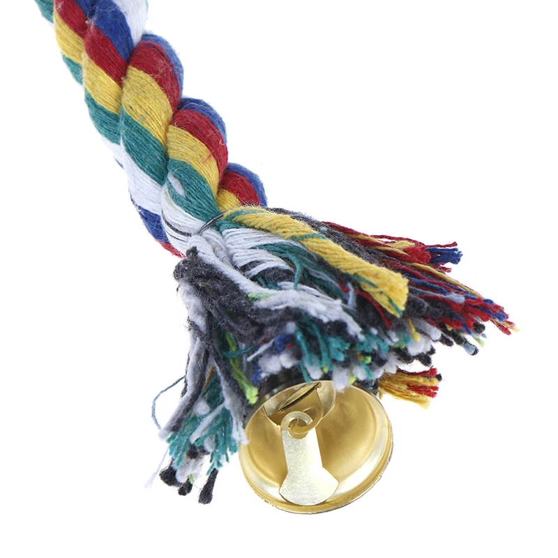 50cm Rope Braided Pet Parrot Chew Perch Coil Bird Cage Cockatiel Toy Birds Training Accessories | Дом и сад