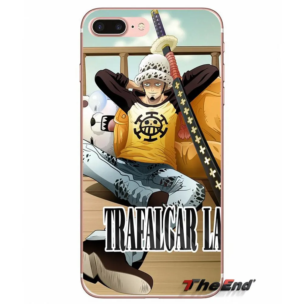 Trafalgar law flag One piece для iPhone X 4 4S 5 5S 5C SE 6 6S 7 8 Plus Samsung Galaxy J1 J3 J5 J7 A3 A5 2016 2017 дизайнерский