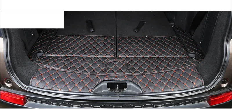 black type 3 Lsrtw2017 волокна кожи багажник автомобиля коврик для land rover discovery sport 7 мест - Название цвета: black type 3