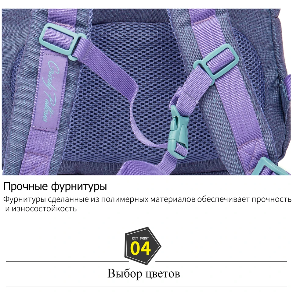 GRIZZLY женские рюкзаки модные Mochila многофункциональный большой емкости водонепроницаемый рюкзак повседневная школьная сумка для подростков девочек