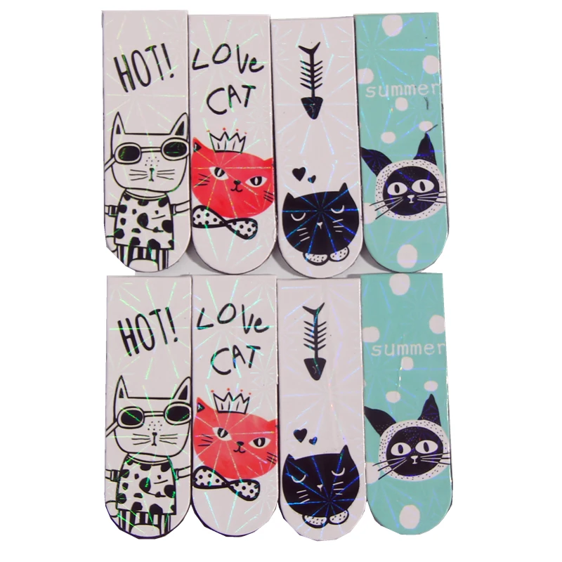 8 шт./компл. серия Meow милый кот черно белый Кот закладки книги для книг