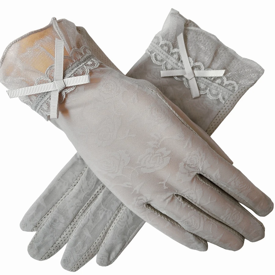 Женские перчатки противоскользящие розовые Элегантные Дизайнерские для