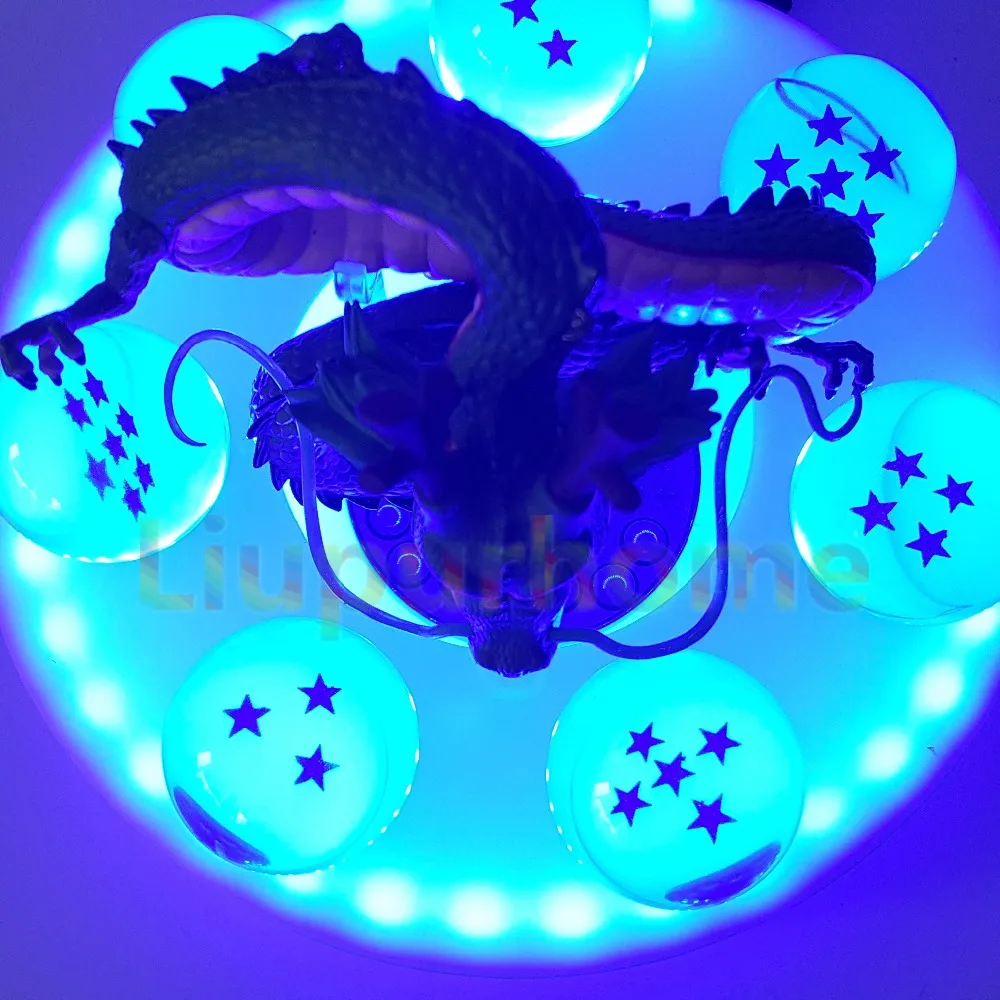 Shenron с синим светодиодным хрустальным шариком Набор для творчества Аниме Сон