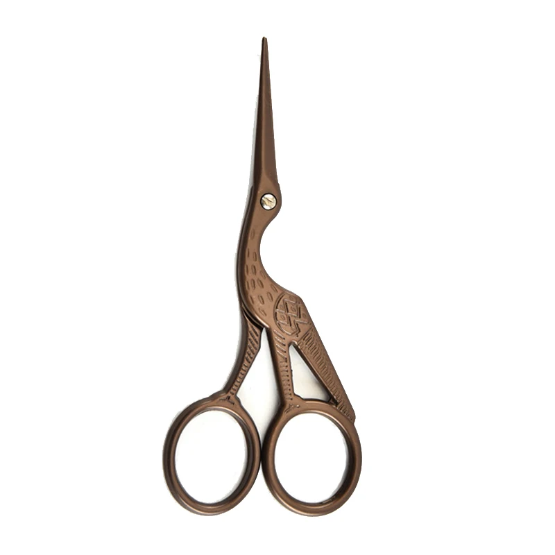 Brown Small Ножницы в форме аиста для шитья портновские ножницы для вышивания рукоделия винтажные швейные ножницы для вырезания ткани крестиком рукоделие сделай сам - Цвет: Brown Small