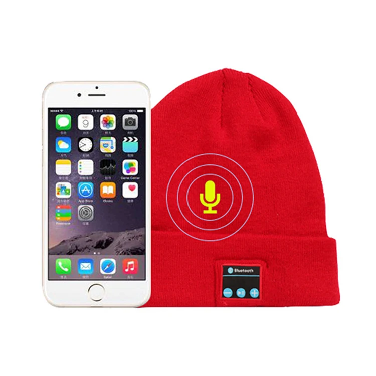Шапка-бини 20 шт./лот беспроводные Bluetooth наушники смарт-наушники с микрофоном для