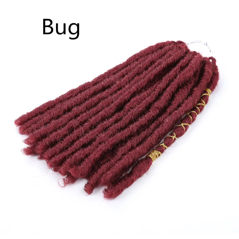 # Бордовый 12 дюймов искусственные локоны в стиле Crochet косы волосы мягкие носки вязаные крючком дреды волосы с ColorLine 20 нитей/пакет синтетические косички, волосы для наращивания - Цвет: # Бордовый