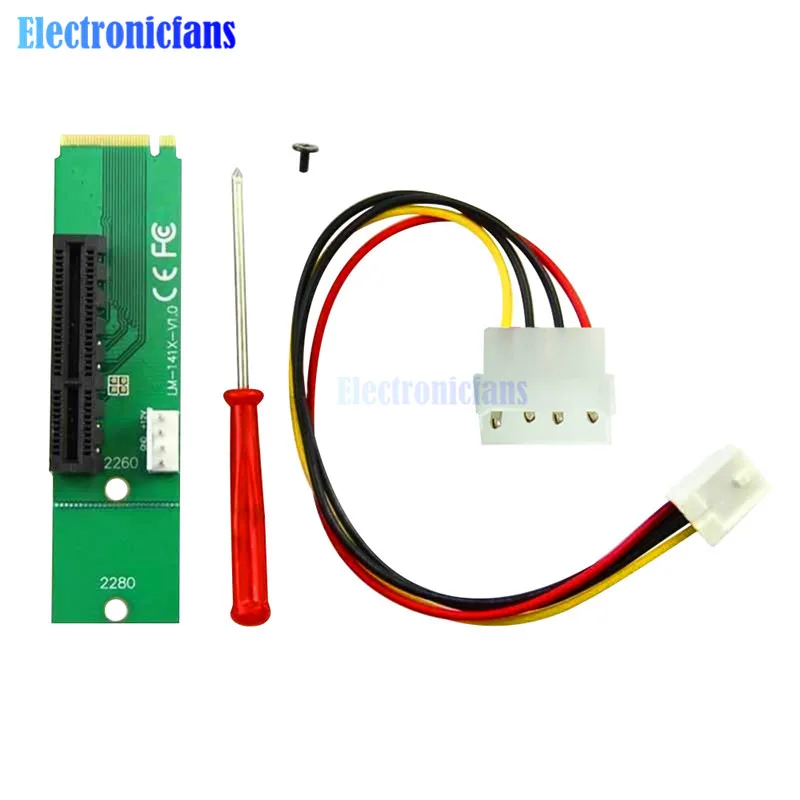 PCI Express E 4X Female к NGFF M.2 M Key Male адаптер преобразователь с кабелем питания Micro SATA Socket|pci-e