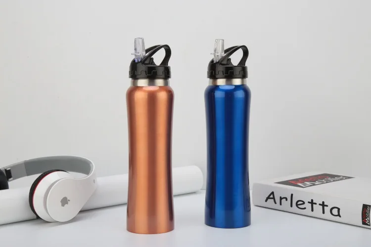 Bpa-free 500 мл спортивный и открытый велосипедный чайник с двойными стенками из нержавеющей стали My Straw бутылка для воды с портативной ручкой