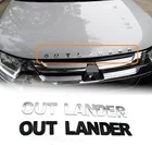 Металлические автомобильные 3D буквы, эмблема капота, логотип, значок, автомобильные наклейки, стильные автомобильные аксессуары, формула, 3D буквы для Mitsubishi Outlander