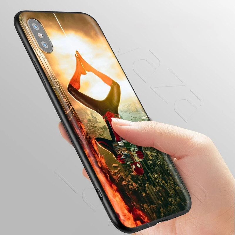 Чехол Lavaza Marvel Человек-паук Капитан Америка для iPhone 11 Pro XS Max XR X 8 7 6 6S Plus 5 5S se