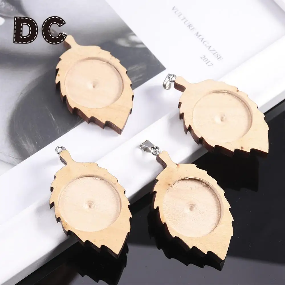 DC 10 шт./лот пустая основа для подвесок в форме листа дерева подходит кабошона из