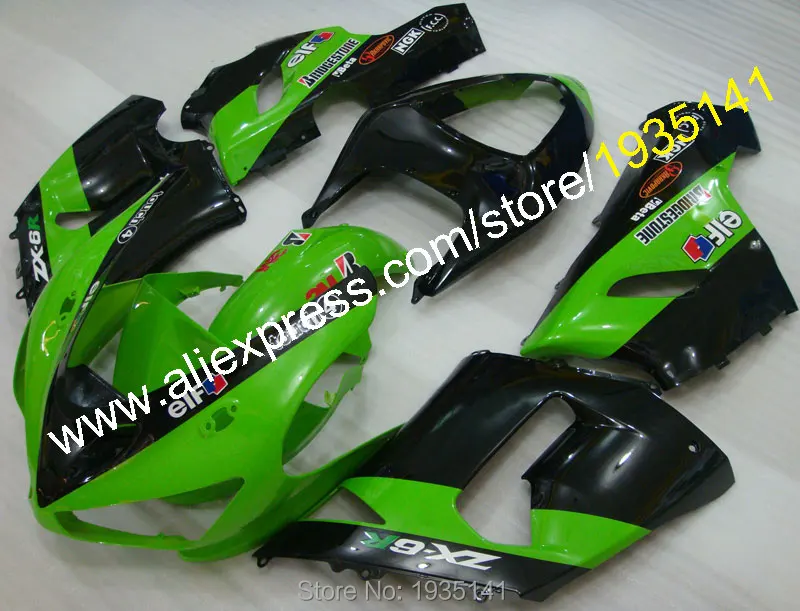 Лучшая цена для Kawasaki обтекатель комплект ZX-6R Ninja запчасти 2005 2006 ZX 6R 636 ZX6R капот 05 06