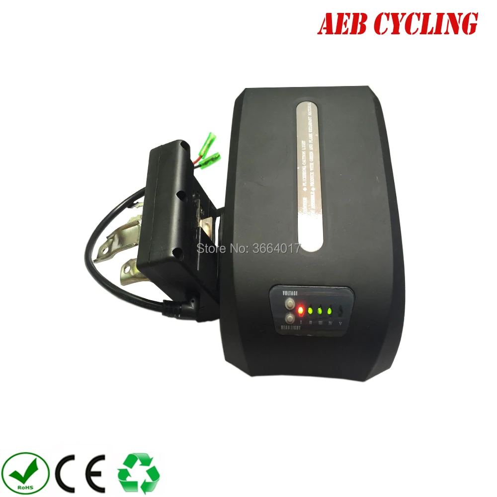 

Free shipping and taxes to EU US Lithium ion 24V 16Ah Haibao seat tube battery for fat tire bike city bike with charger