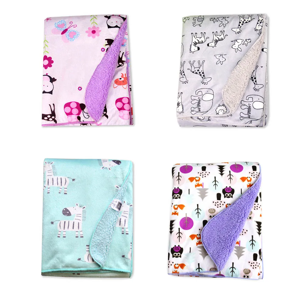 Накидка для новорожденных детское одеяло зимнее утепленное Двухслойное