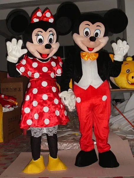 Бесплатная доставка от Cosplay Stro at mickey Minnie Maskotki Kostium день рождения персонажа