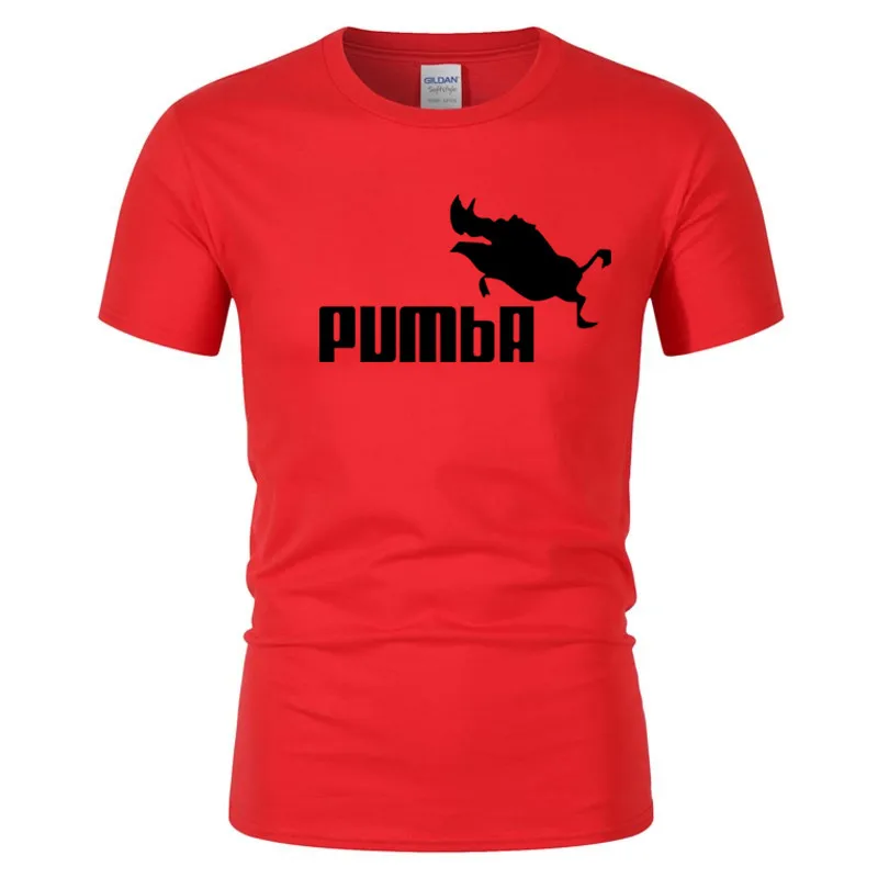 Новая забавная футболка милые футболки homme Pumba Мужчины Женщины 100% хлопок крутая