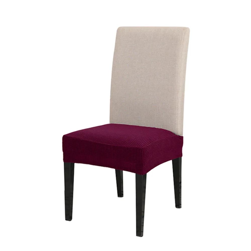 1pc Purple 6 шт./4 шт./1 шт. Натяжные чехлы для сидений на стулья Набор вязаных чехлов для сидений на стуле Чехол для стула Чехлы для столовой - Цвет: 1pc Purple
