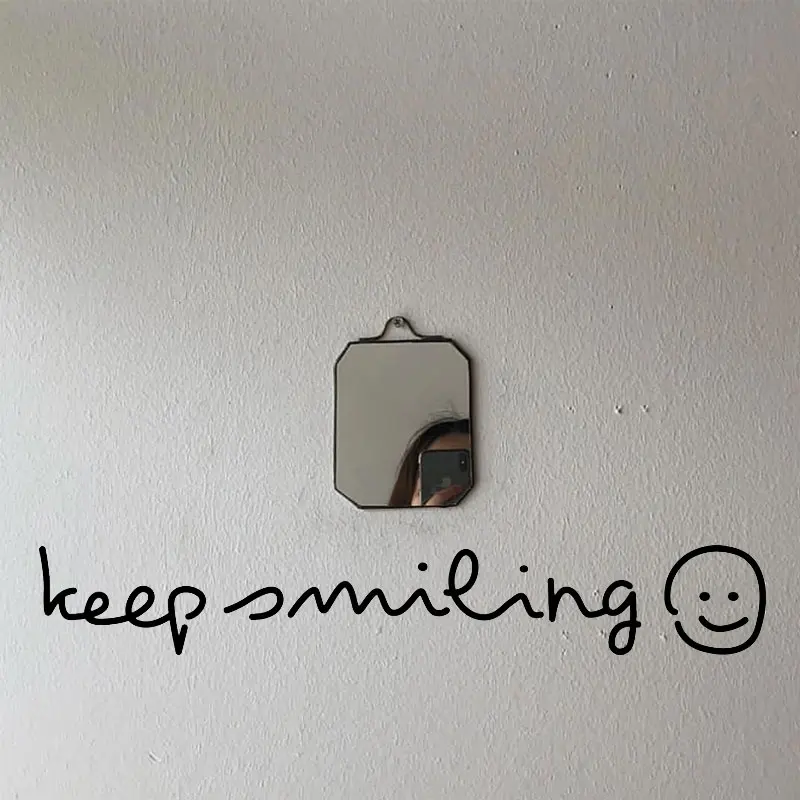 Стикеры с надписью Keep Smile Inspiration настенные наклейки для гостиной спальни детской