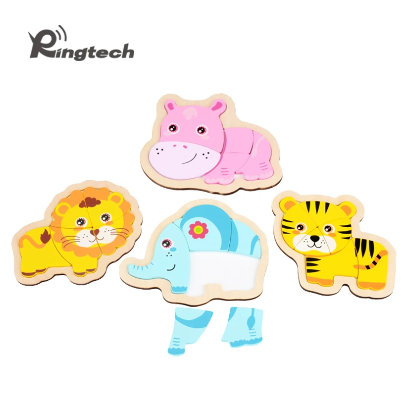 Ringtech детей деревянный пазл 4 шт. образования взрослых | Игрушки и хобби