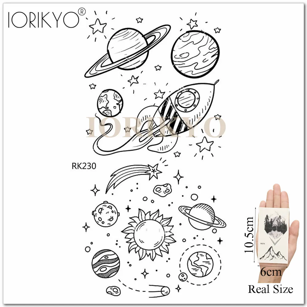 IORIKYO изготовленный на заказ черный моли якорь наклейки для временных татуировок