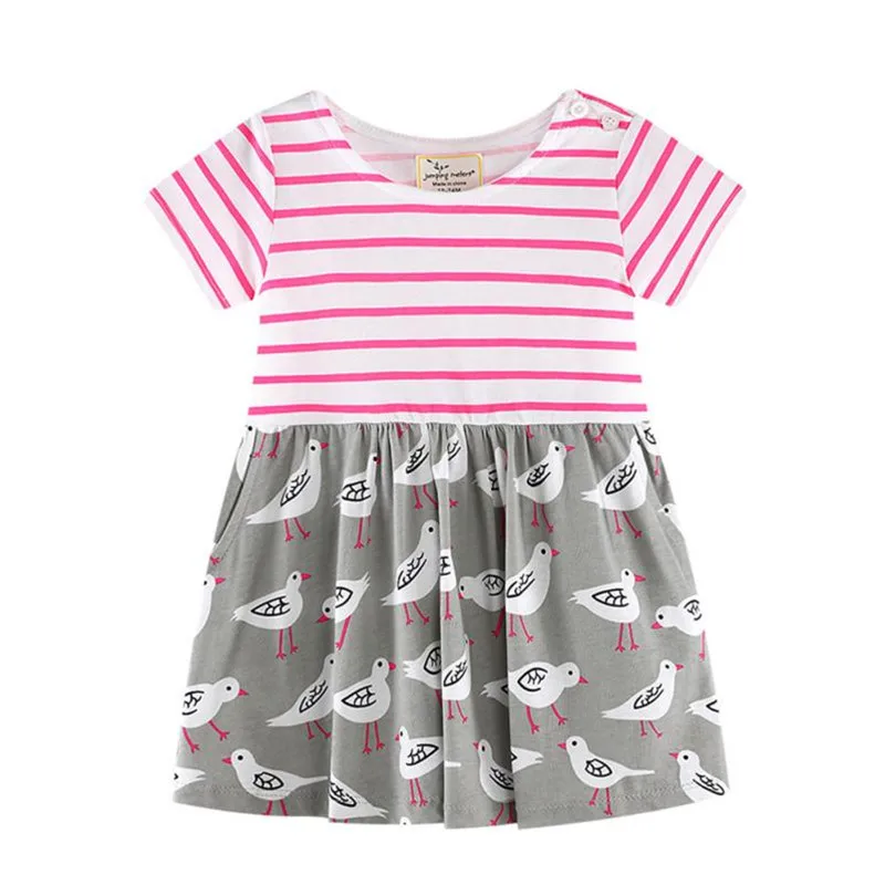 children clothing girls clothes toddler girl dresses Toddler Baby Kid Pattern Dress Stripe Outfit Clothes summer dress | Детская одежда