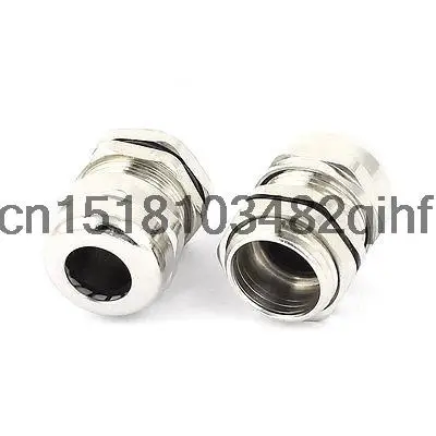 

2 Pcs M18 Silver Tone Metal 6-10mm Dia Waterproof Cable Glands Connectors