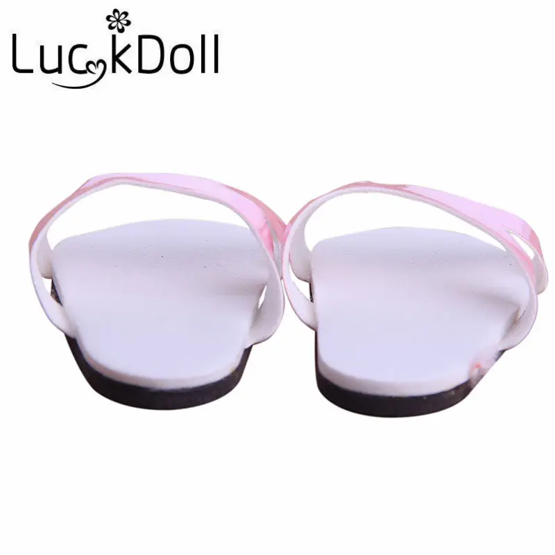 Однотонные симпатичные Тапочки LUCKDOLL подходит для американских кукол 18 дюймов