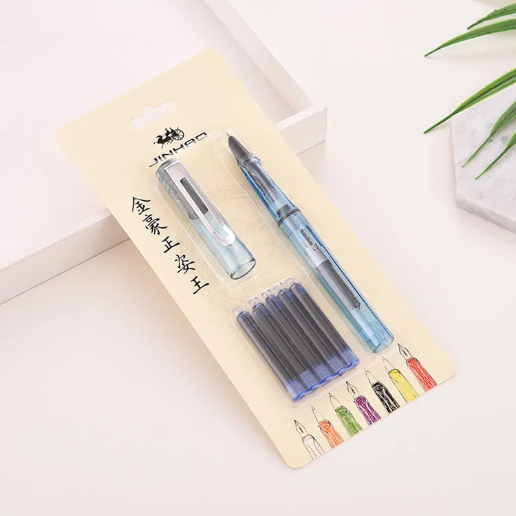 Jinhao 599a положительная осанка костюм каллиграфия ручка для письма kalem lamy Высококачественная чернильная ручка пилот Студенческая пластиковая чернильная ручка - Цвет: As shown
