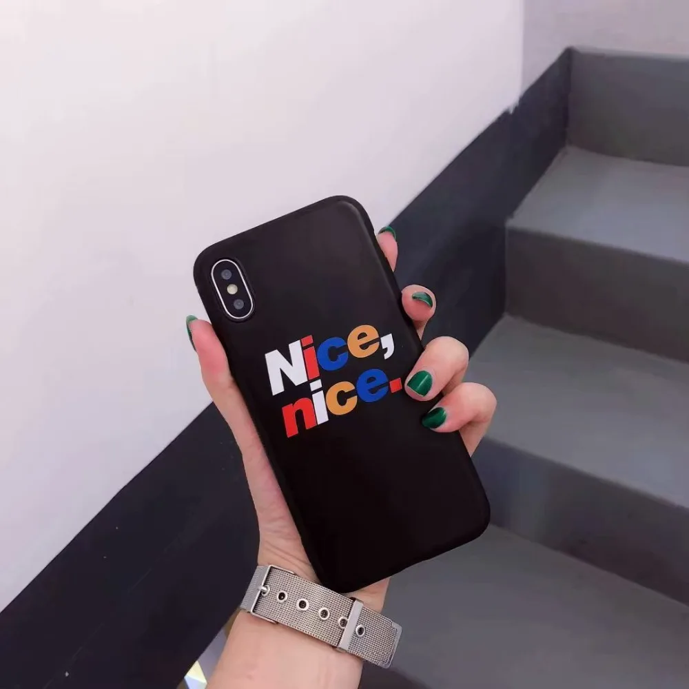 Чехол Hazy beauty для iphone 7 силиконовые глянцевые чехлы с милыми буквами телефона X 6S plus