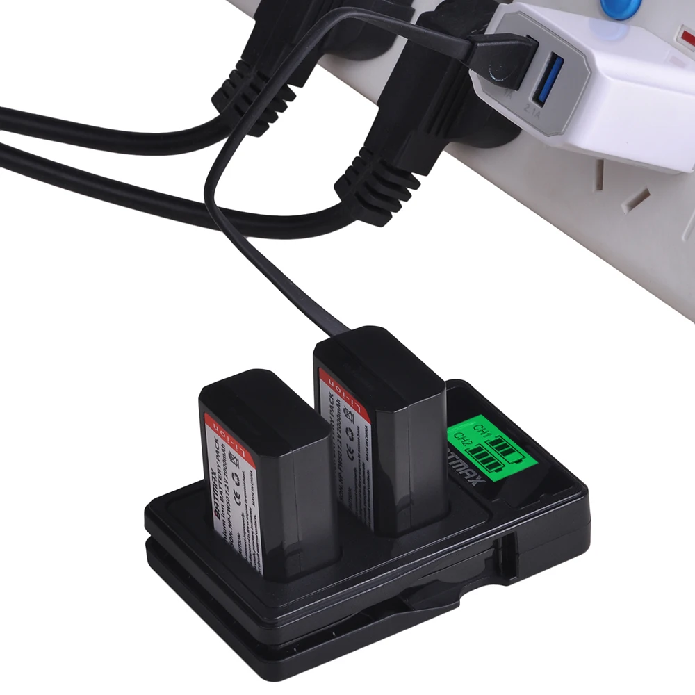 Аккумулятор Batmax NP FW50 np fw50 + двойное зарядное устройство USB с ЖК дисплеем и кабелем