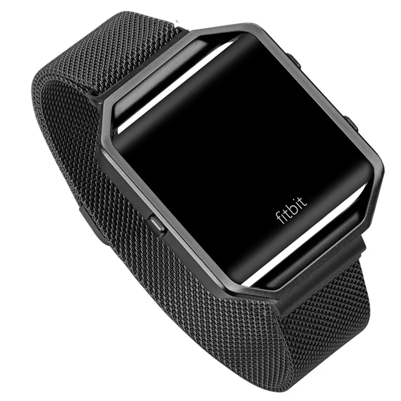 Миланская петля ремешок + металлическая рамка для Fitbit Blaze часы из нержавеющей