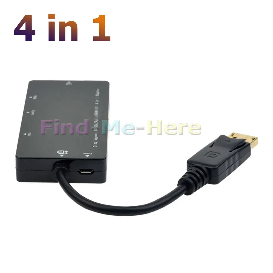 4 в 1 адаптер для порта дисплея ноутбука HDMI DVI VGA | Электроника