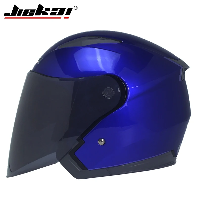 JIEKAI шлем moto rcycle с открытым лицом moto racing moto rcycle винтажные шлемы с двойным объективом capacete para moto cicleta cascos para - Цвет: b17