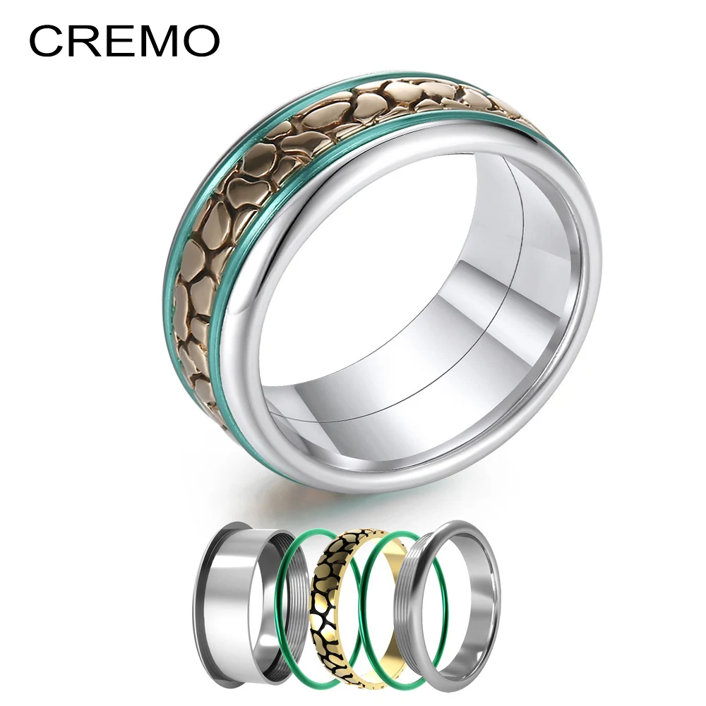 Кремо винтажные леопардовые кольца сменные слои для влюбленных Bijoux Bague