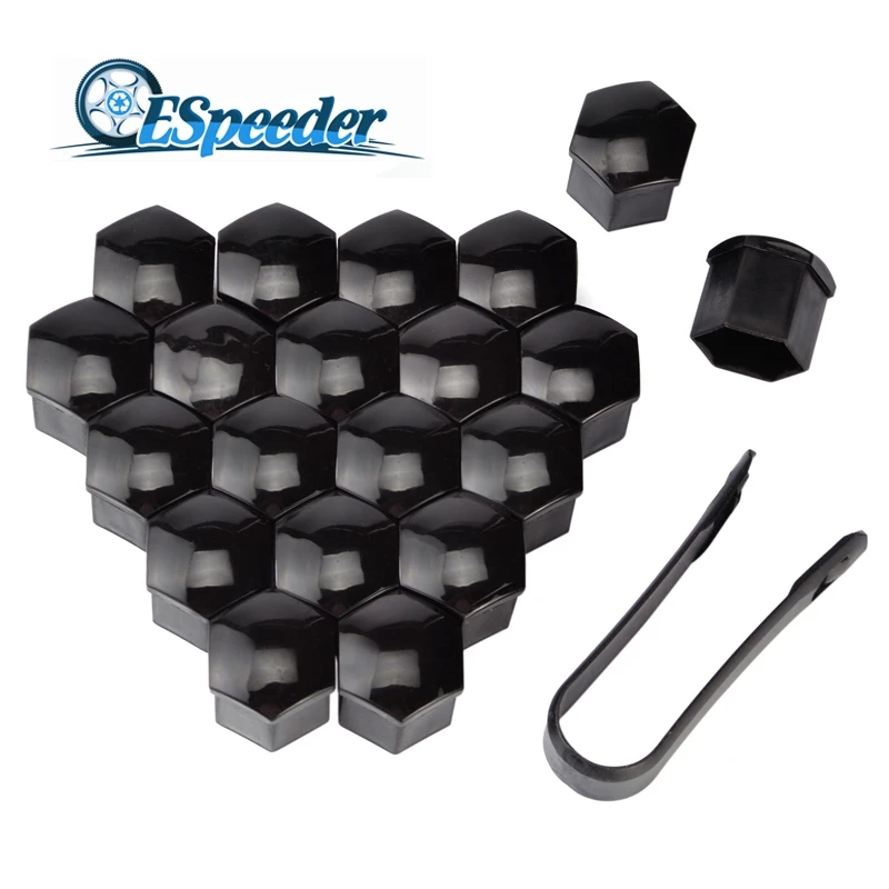 

ESPEEDER 20pcs 19mm Tyre Wheel Hub Covers Wheel Nuts Covers Protection Caps Tire Wheel Screw Bolts Nut Caps Hub Screw Protector