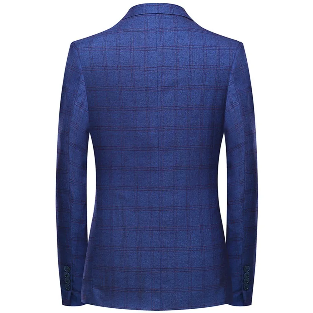 YUNCLOS европейский размер Мужской Блейзер пиджак формальный деловой блейзер