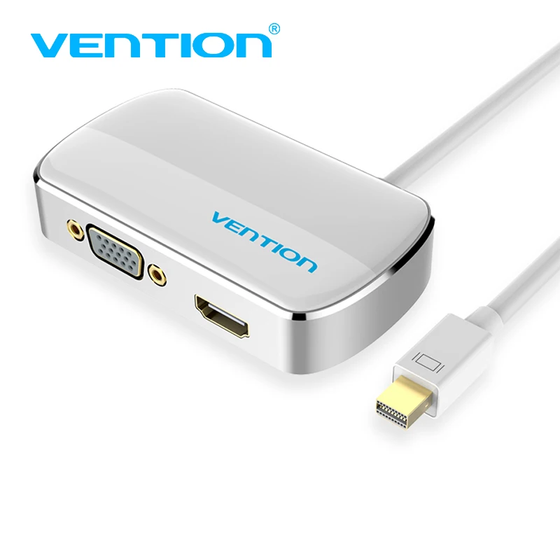 Vention Thunderbolt HDMI VGA 4K 2 in 1 Mini Displayport To Adapter Cable For Apple MacBook Pro iMac Mac HDTV projector |