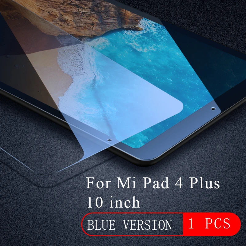 9H закаленное стекло для Xiaomi Mi Pad 4 Tablet 8 дюймов Защитная пленка для экрана для Xiaomi Mi Pad 4 Plus 10 дюймов закаленное стекло - Цвет: 10.0 inch Blue 1pcs