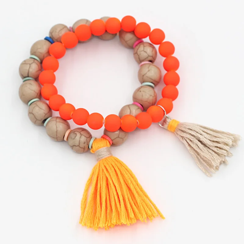 Женский браслет с бусинами VONNOR богемный подвеской кисточкой ювелирные