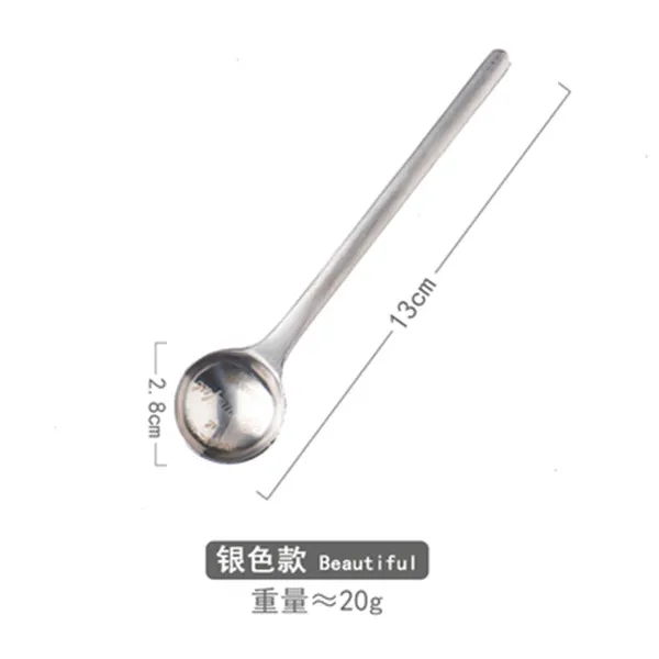 beautiful silver Винтажные 304 круглые чайные ложки для кофе, мороженого, фруктов, десерта, ложка из розового золота, чайные ложки, посуда, шикарная посуда, 1 шт - Цвет: beautiful silver