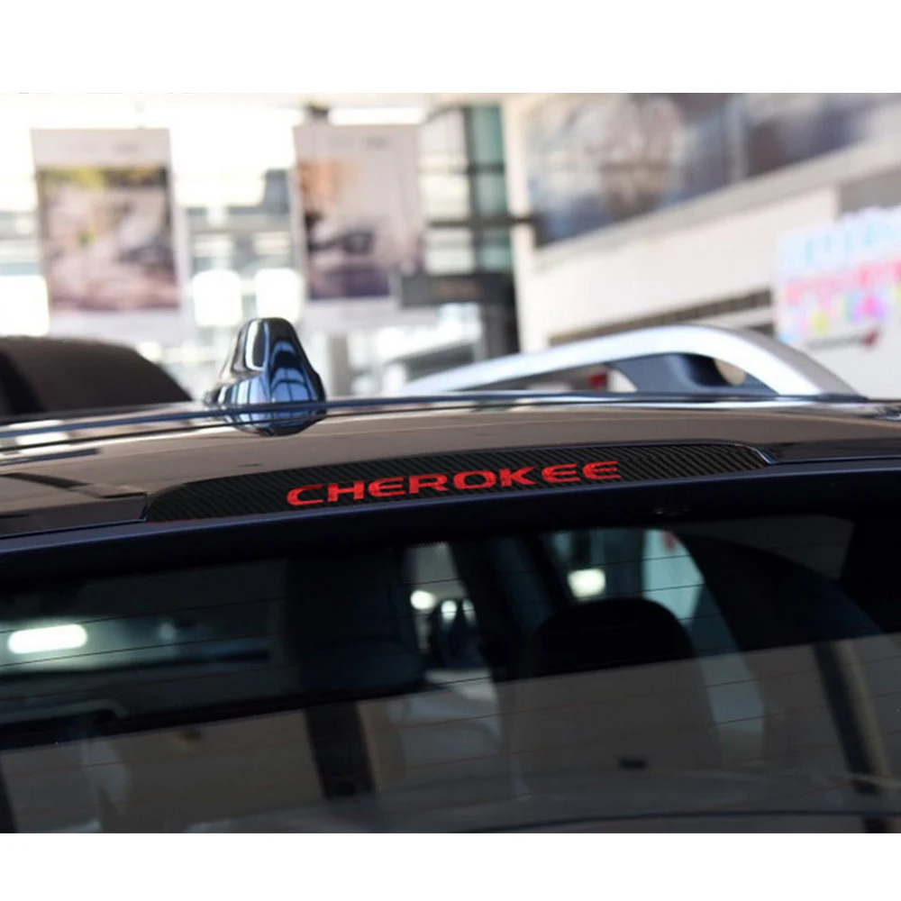 Горячие тормозные огни декоративное покрытие из углеродного волокна для Jeep Cherokee высокое крепление стоп-лампы наклейки для автомобиля Стайлинг 1 шт. автомобильные аксессуары