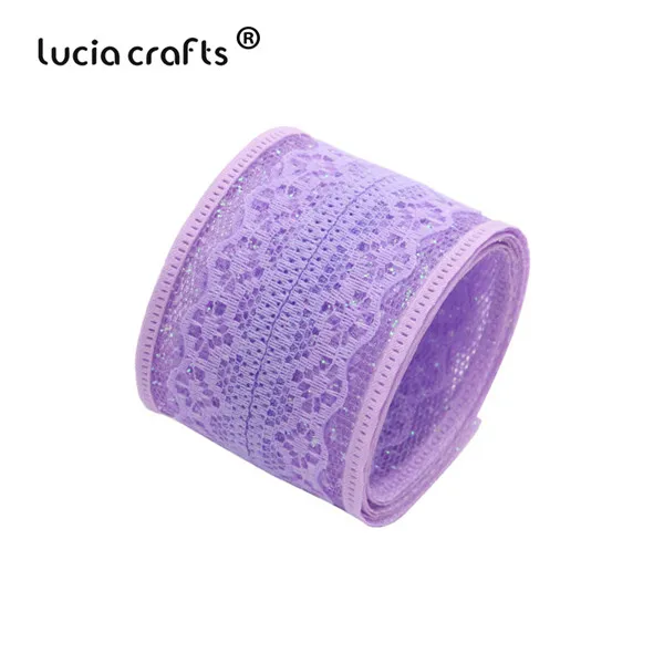 C6 Purple 5y Lucia crafts 5y/6y 40 мм кружевная отделка ленты для свадебной вечеринки декор для самостоятельного пошива одежды аксессуары ручной работы R0702 - Цвет: C6 Purple 5y