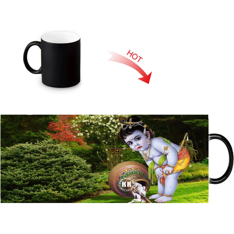 Заказная Термокружка Hinduism Lord Krishna с принтом молочное пиво кофе керамические