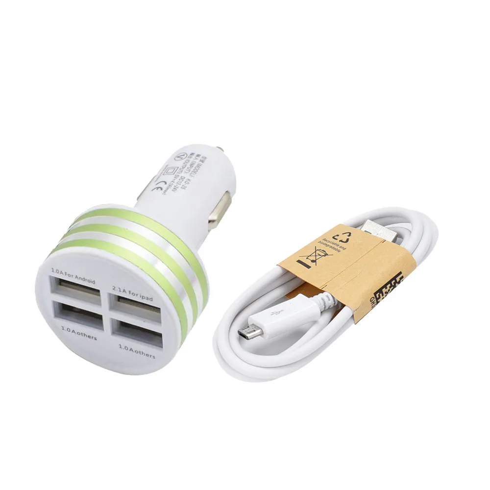 Vovotrade 4.1A автомобиль универсальный 12 В 4 Порты и разъёмы USB DC переходник для