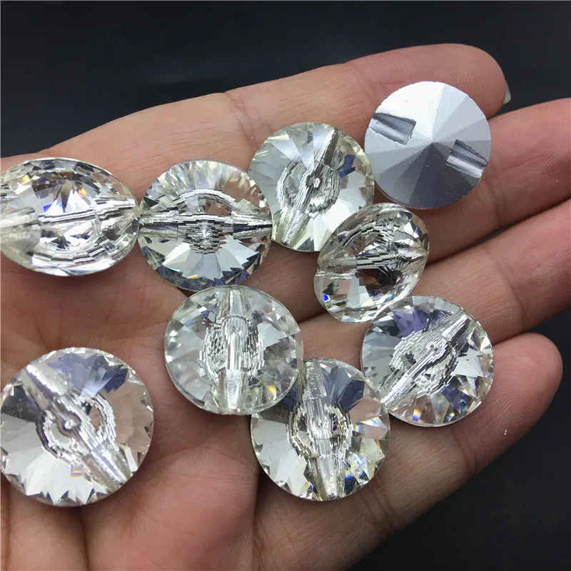 Круглые стразы Rivoli TopStone 8 10 12 14 16 18 мм с острым основанием для пришивания