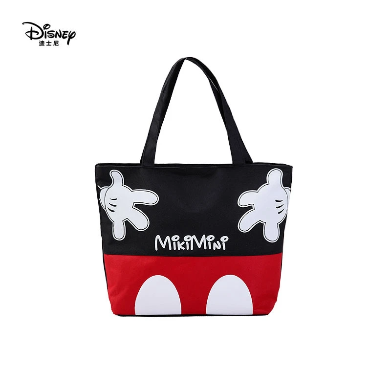 Летняя Холщовая Сумка на плечо Disney mickey mouse портативная зеленая сумка для покупок